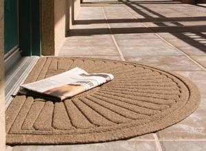 Decorative Half Oval Door Mat 